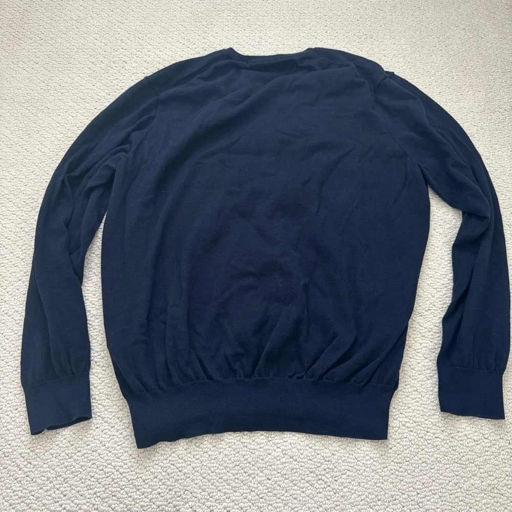 Polo by Ralph Lauren Men's Deep Blue V-Neck Sweater